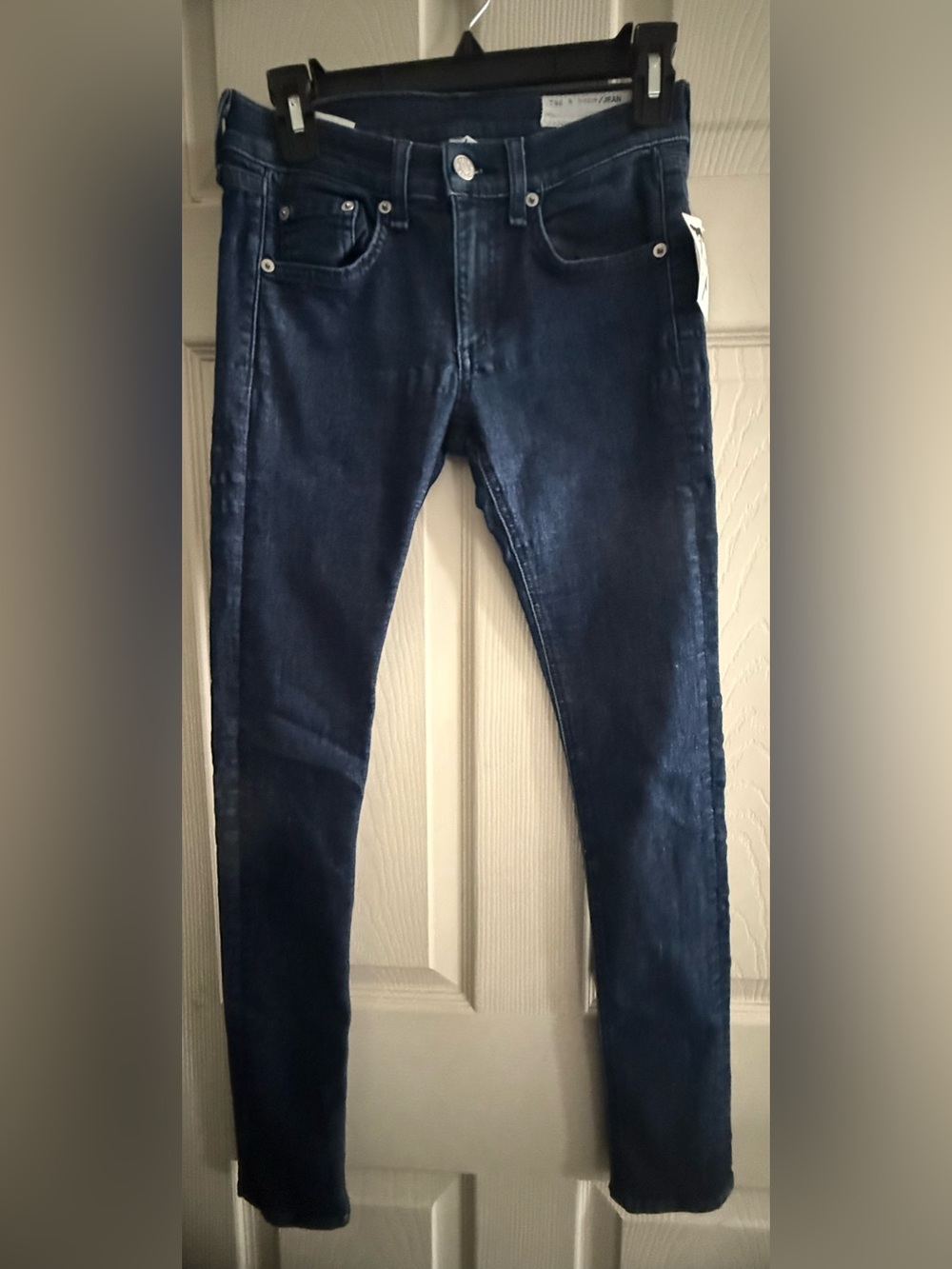 rag & bone Women's Skinny Jeans in Dark Blue Denim